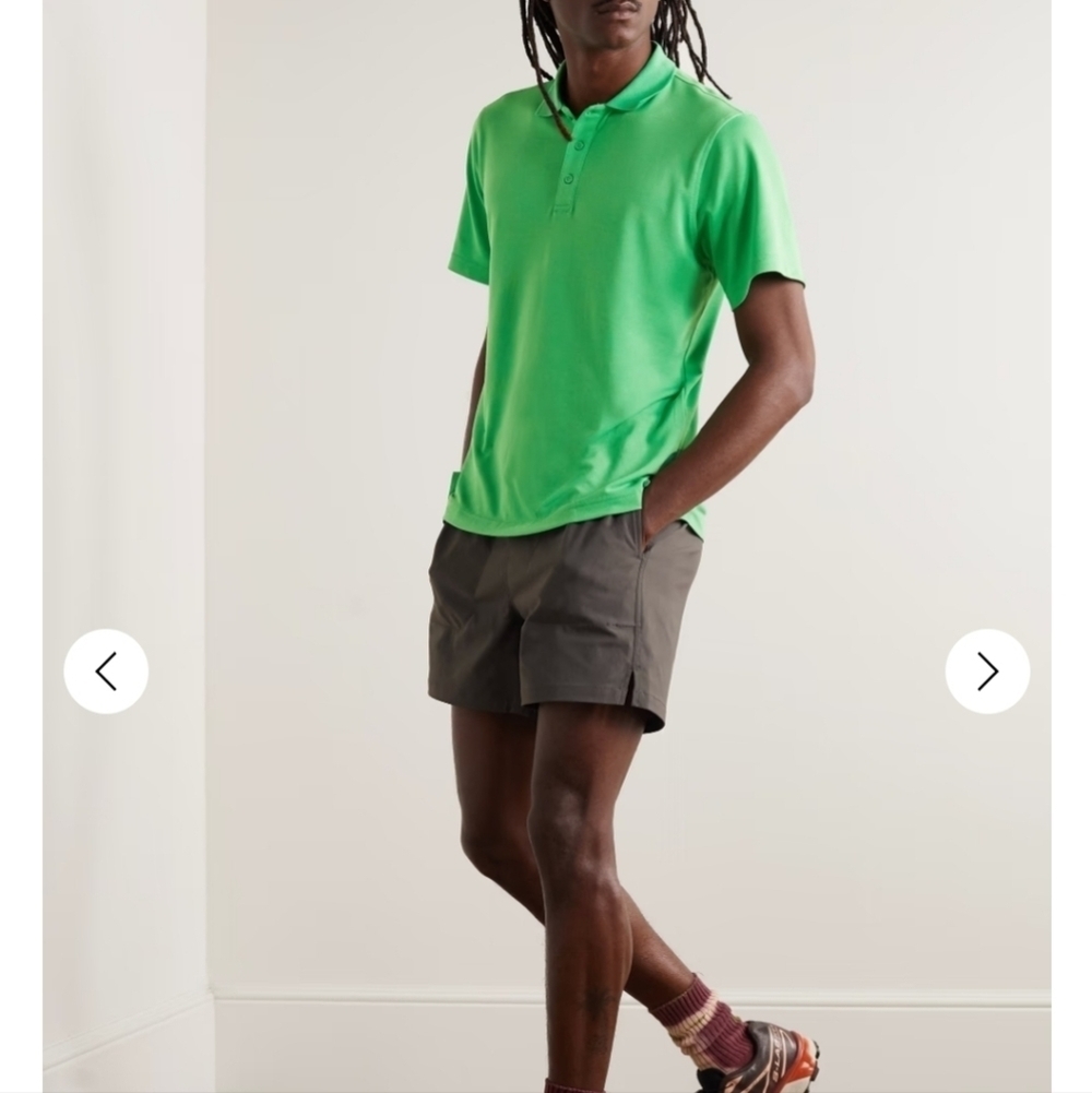 OUTDOOR‎ VOICES, Birdie Recycled-Piqué Polo Shirt, Kelly Green, Size XS - Picture 4 of 9